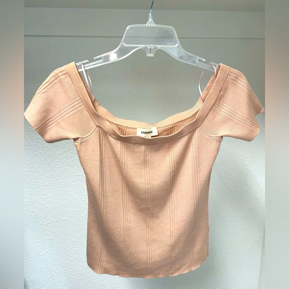L’Agence Off Shoulder Shirt